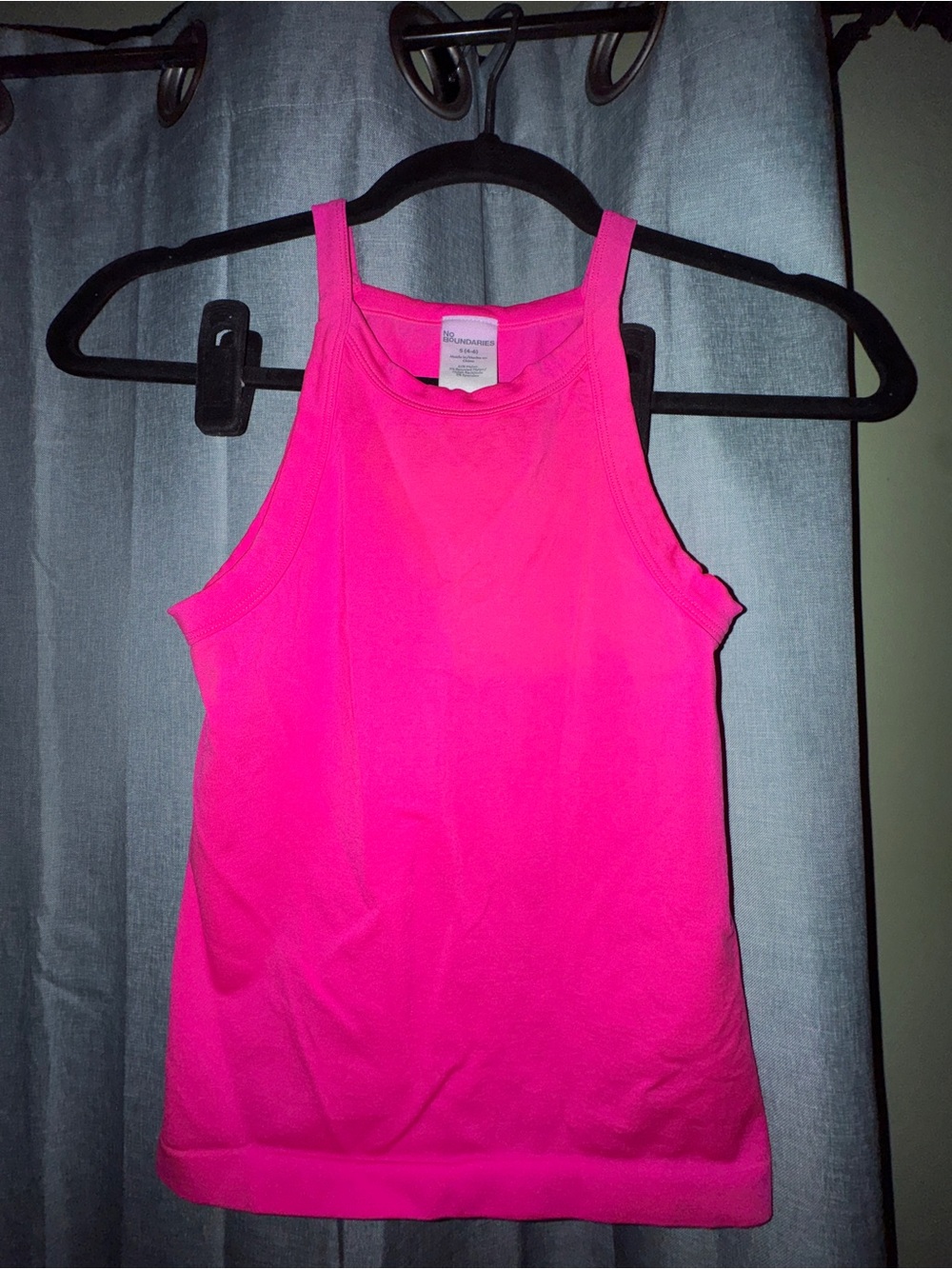 Free- No Boundaries Bright Pink High-Neck Tank Top
